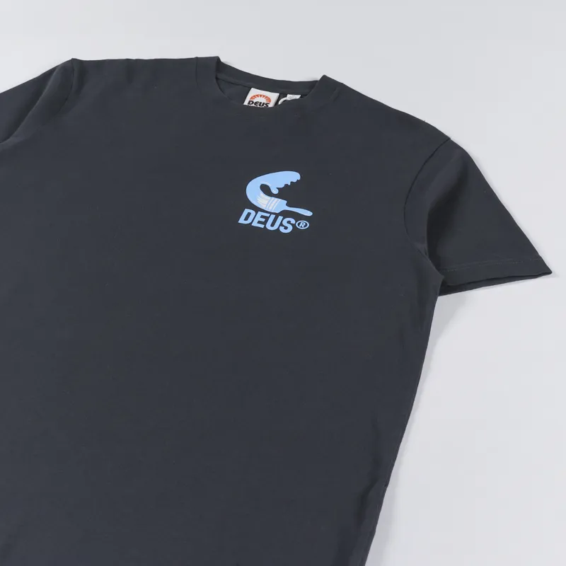 Deus Ex Machina Venice Address T Shirt Anthracite-2