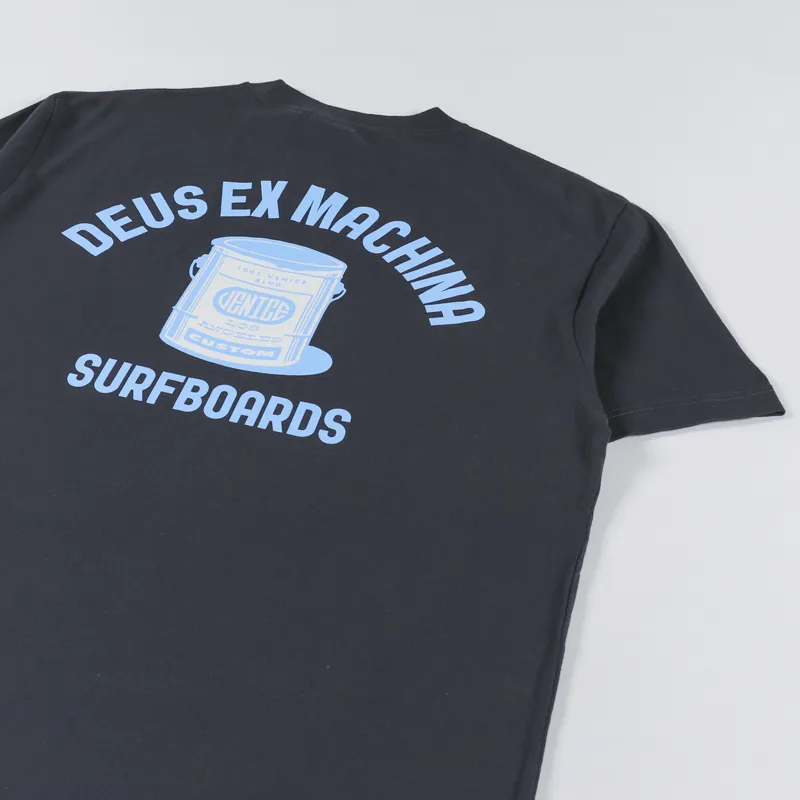 Deus Ex Machina Venice Address T Shirt Anthracite-4