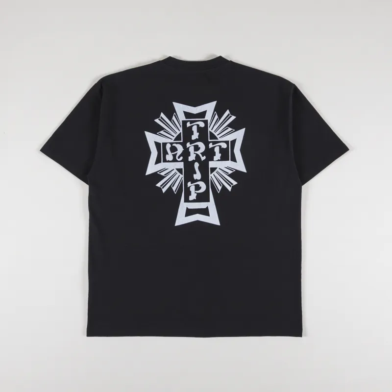 Aries Vintage Lords Of Art Trip T Shirt Washed Black