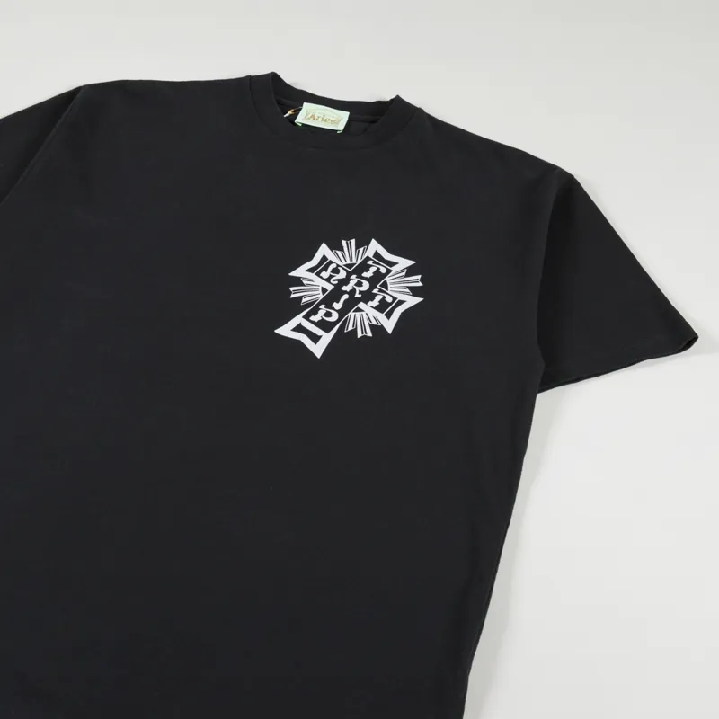 Aries Vintage Lords Of Art Trip T Shirt Washed Black-3