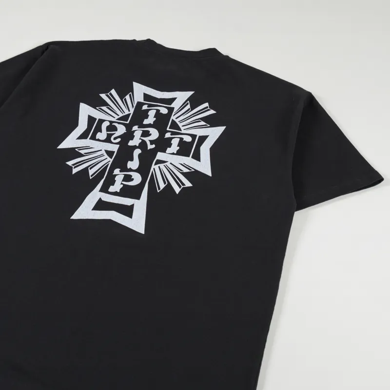 Aries Vintage Lords Of Art Trip T Shirt Washed Black-2