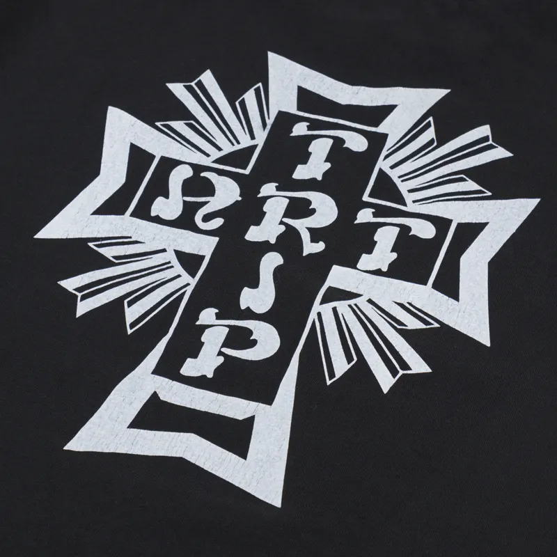 Aries Vintage Lords Of Art Trip T Shirt Washed Black-4