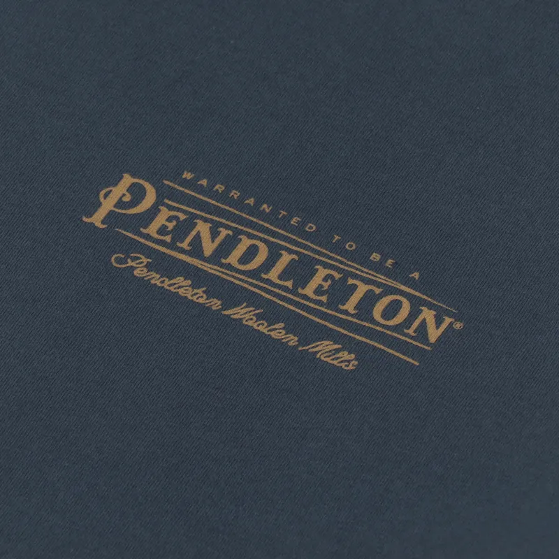 Pendleton Vintage Logo Graphic T Shirt Indigo Gold-5