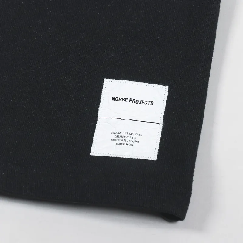 Norse Projects Vanya Tab Series Sweatshorts Black-3