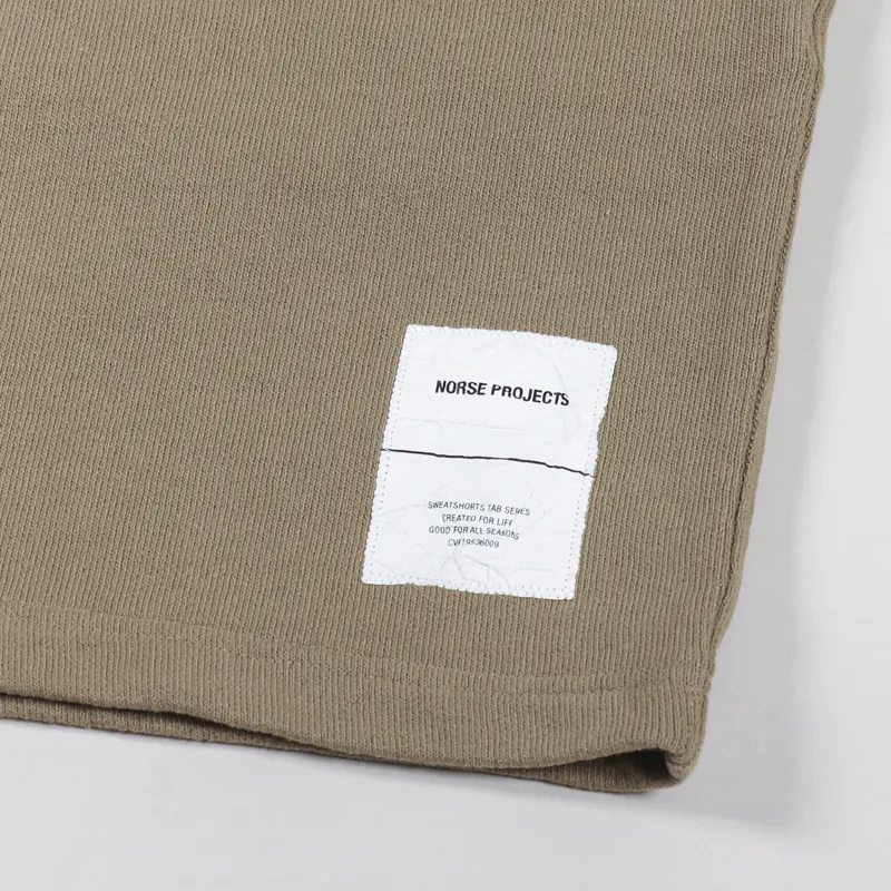 Norse Projects Vanya Tab Series Sweatshorts Light Khaki-2