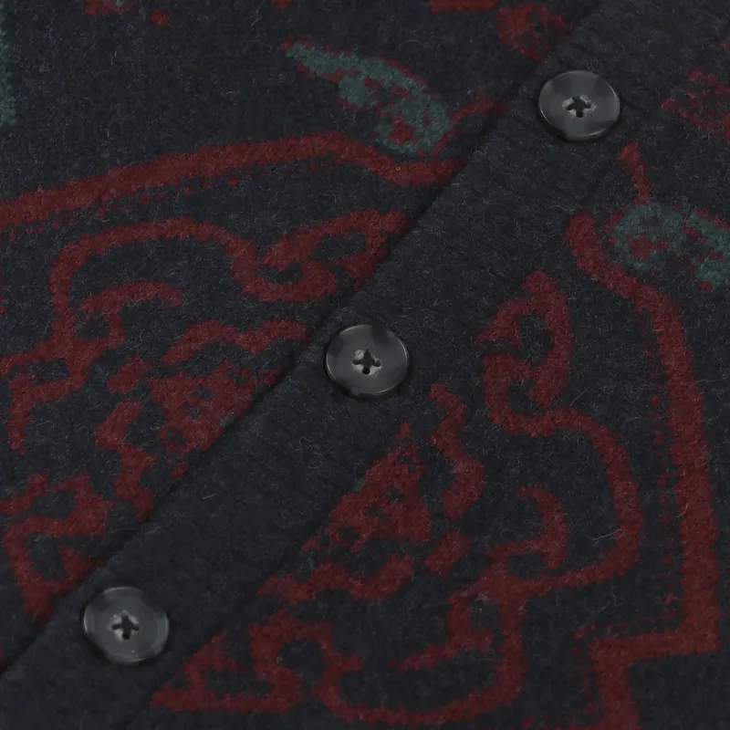 Carhartt WIP Verse Cardigan Jacquard Dark Navy-6