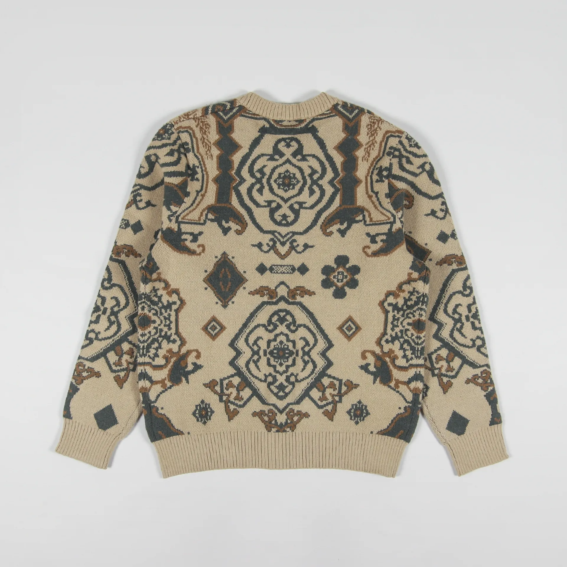 Carhartt WIP Mens Verse Cardigan Jacquard Dusty H Brown