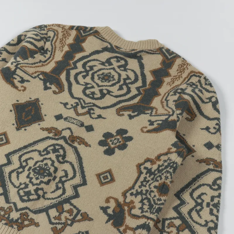 Carhartt WIP Mens Verse Cardigan Jacquard Dusty H Brown