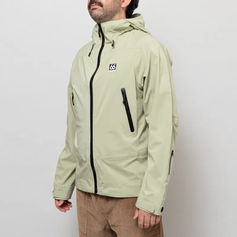 66 North Snaefell Shell Jacket Oat Grains-1