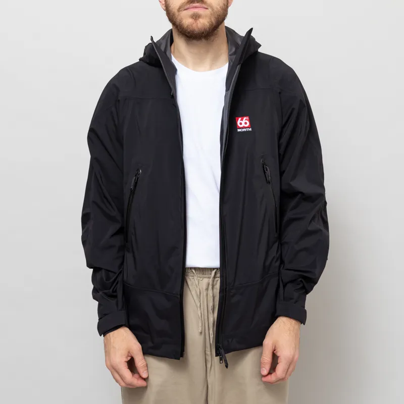 66 North Snaefell Shell Jacket Black-1