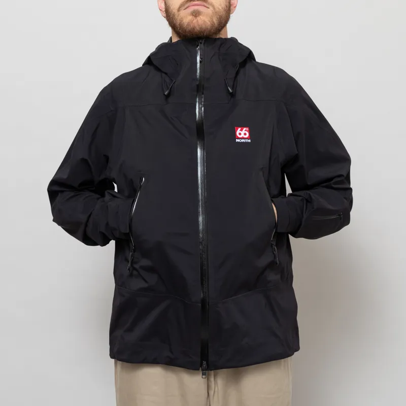 66 North Snaefell Shell Jacket Black-2