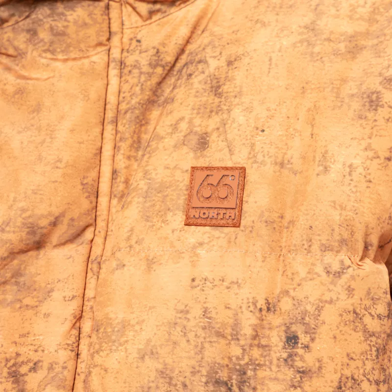 66 North Dyngja Down Jacket Fisherman Print Orange-11