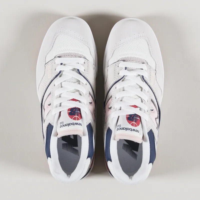 New Balance Womens 550 Shoes Sea Salt Pink-1