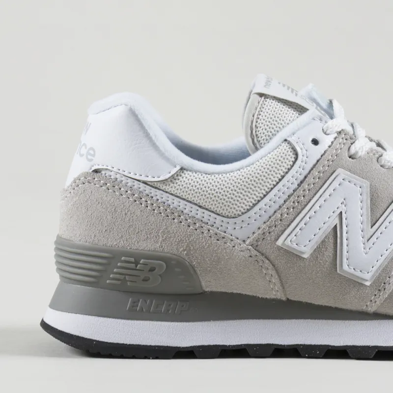 New Balance Womens 574 Shoes Nimbus Cloud White-5