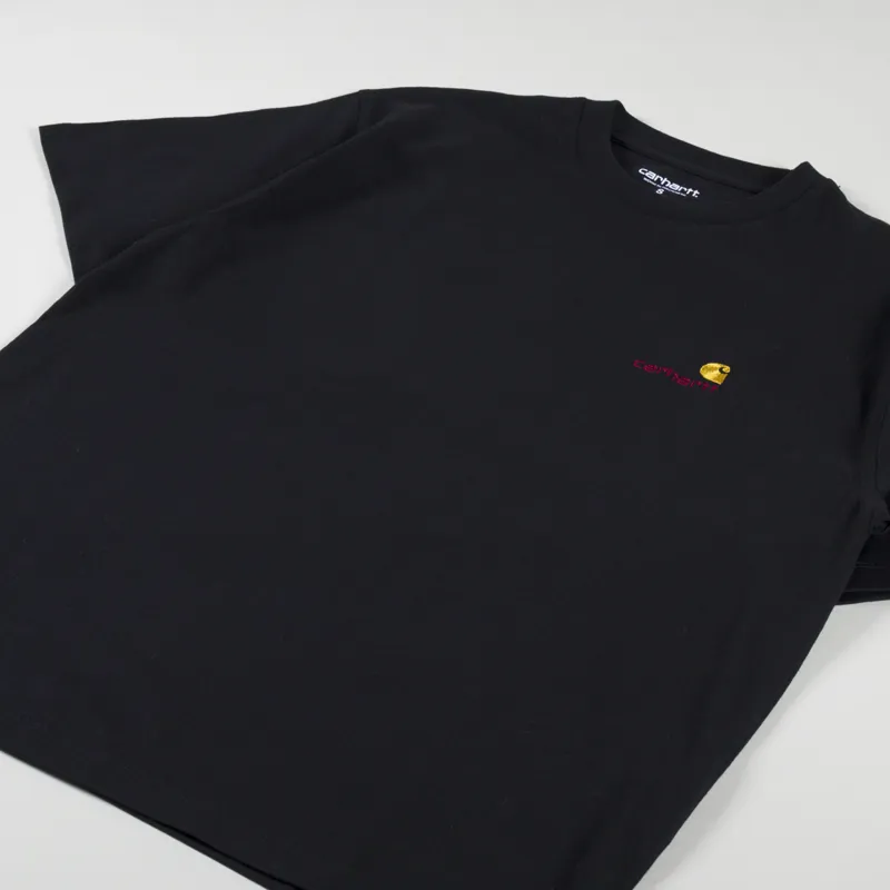 Carhartt WIP Womens American Script T Shirt Black-5