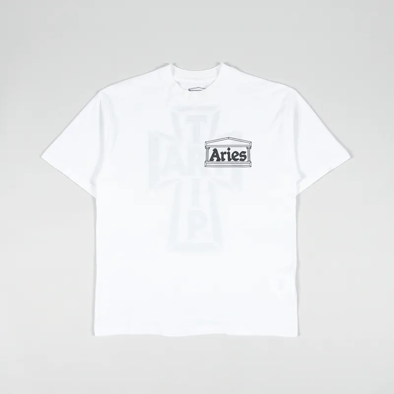 Aries Womens Art Trip Reverse T Shirt White-4