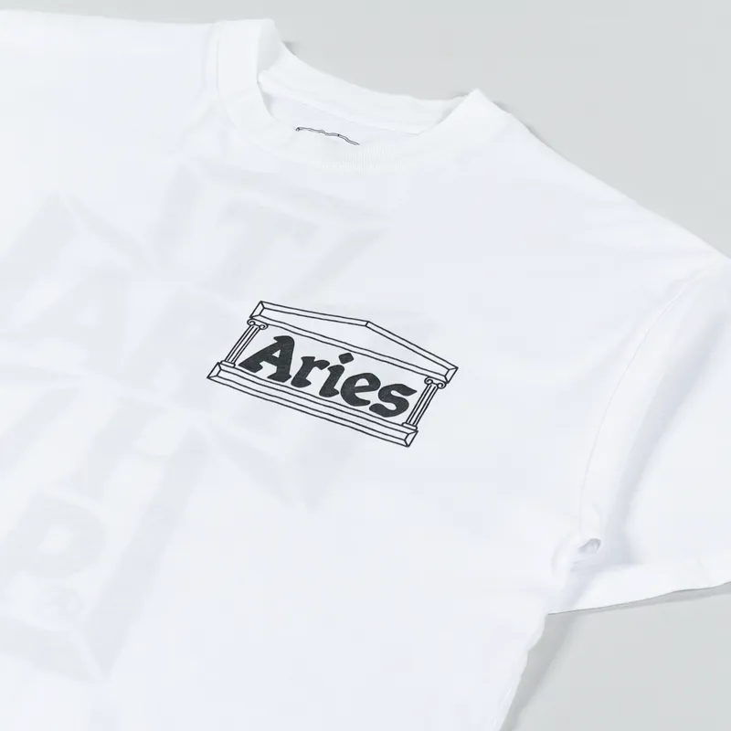 Aries Womens Art Trip Reverse T Shirt White-5