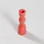 Yod and Co Wave Candle Holder Low Coral