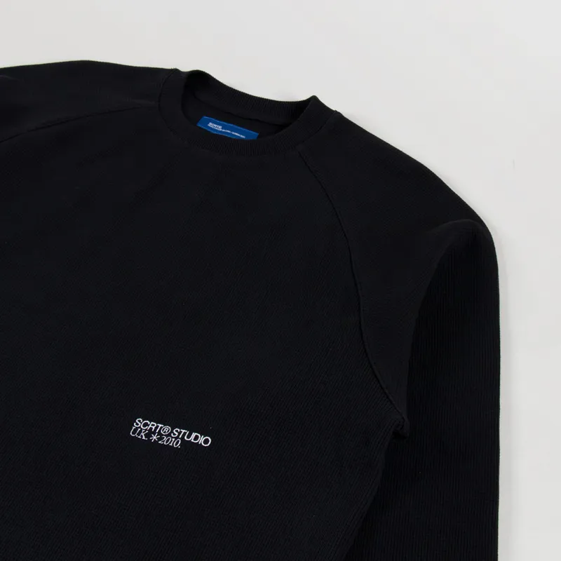 SCRT SUPER-HEAVY Waffle Sweat Black-2