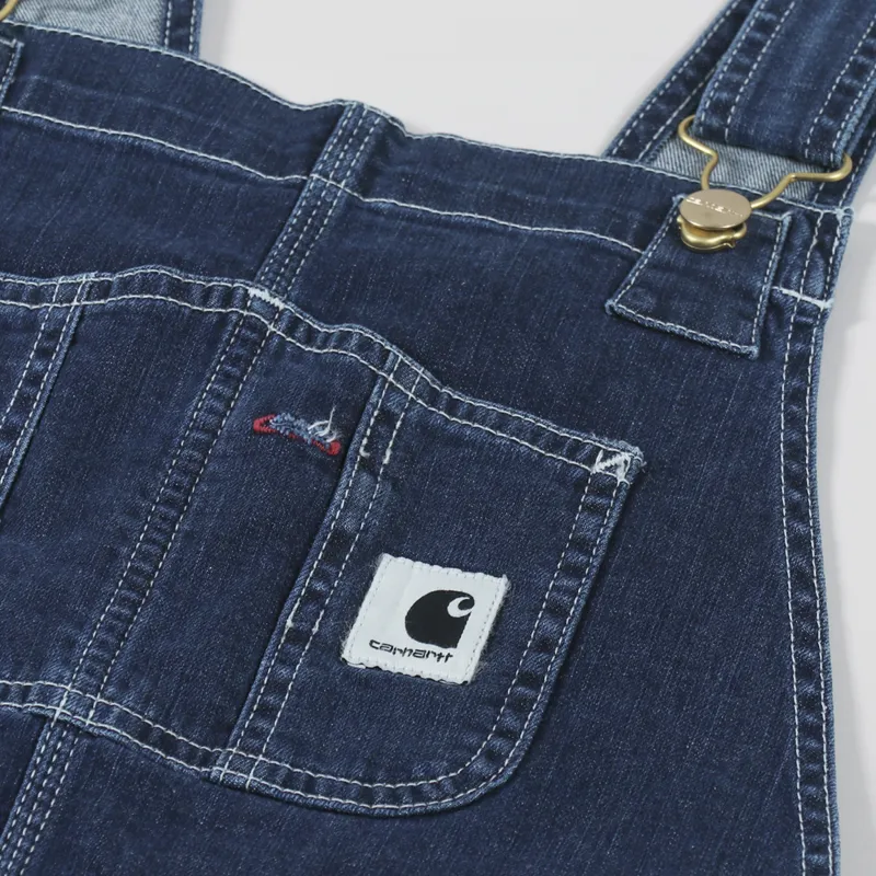 Carhartt WIP Womens Bib Overall Blue Stone Washed-7