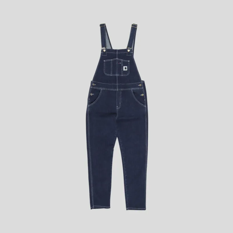 Blue Stone Wash Denim Stretch Dungaree Shorts