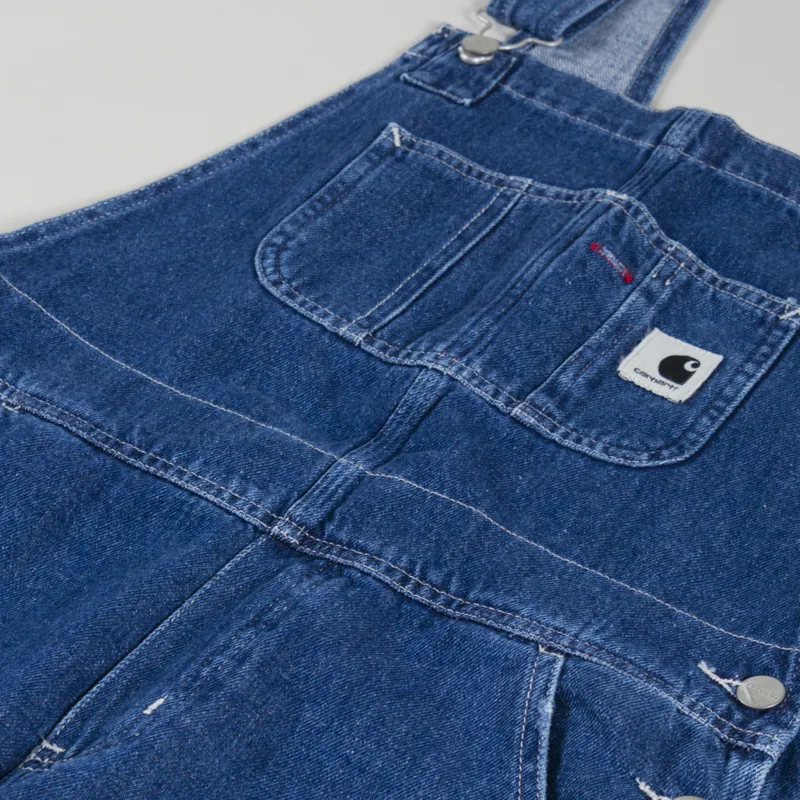 Carhartt WIP Womens Bib Overall Straight Blue Stone Wash-7