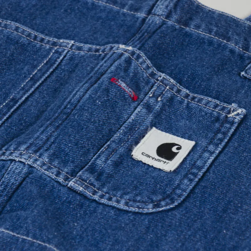 Carhartt WIP Womens Bib Overall Straight Blue Stone Wash-8