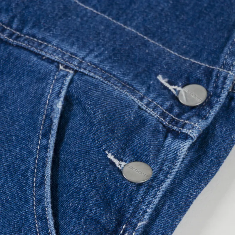 Carhartt WIP Womens Bib Overall Straight Blue Stone Wash-9