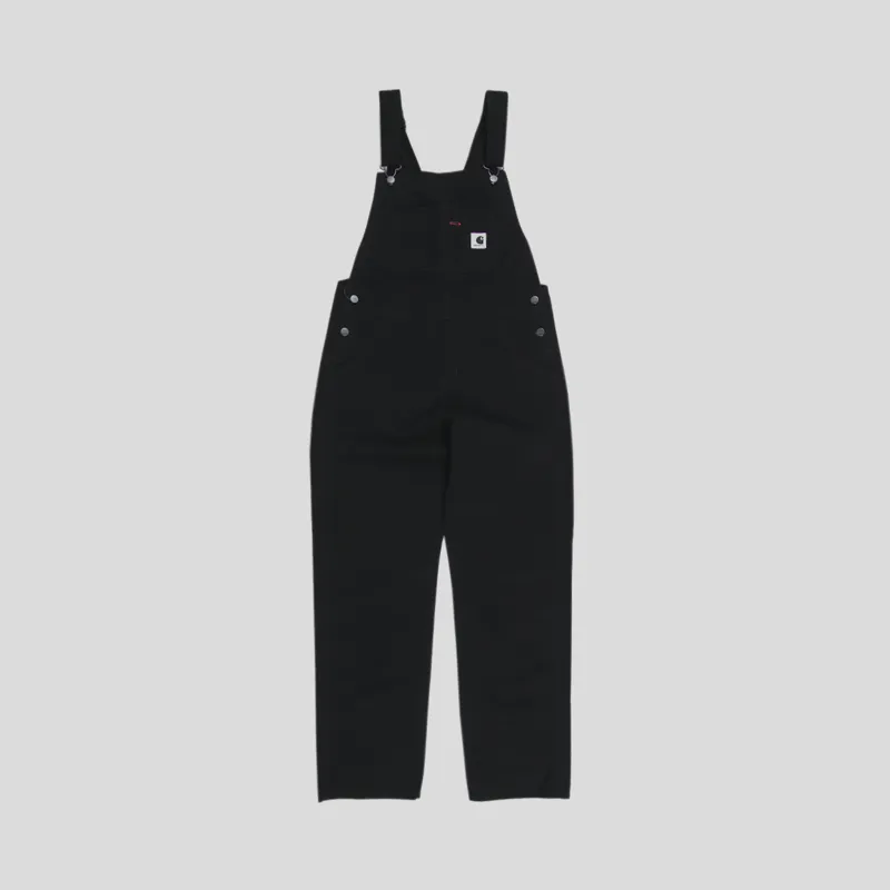 Carhartt WIP Womens Bib Overall Straight Black Heavy Stone Wash