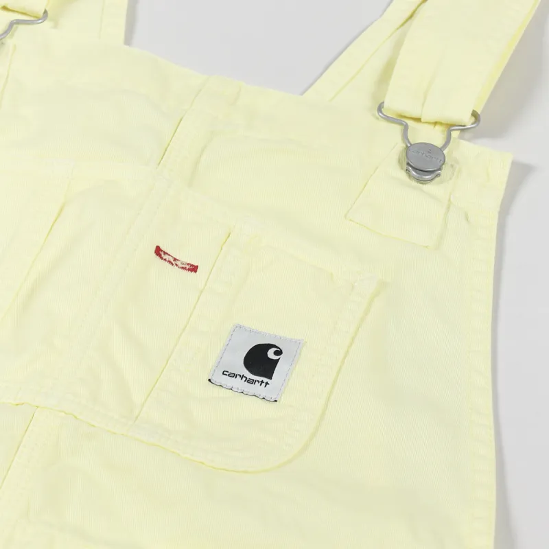 Carhartt WIP Womens Bib Overall Straight Soft Yellow Garment Dyed-7