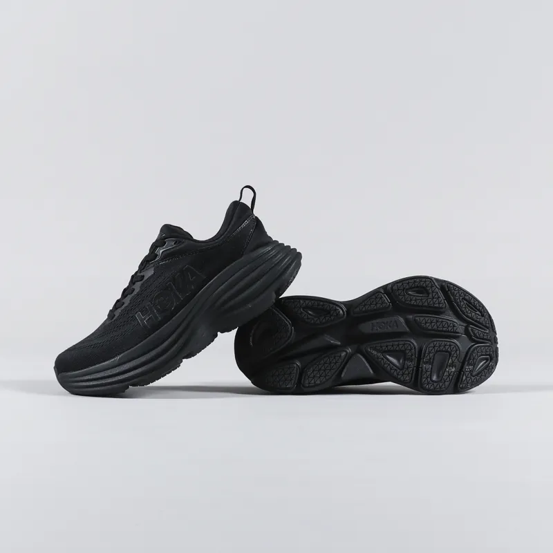 HOKA Womens Bondi 8 Shoes Black-2