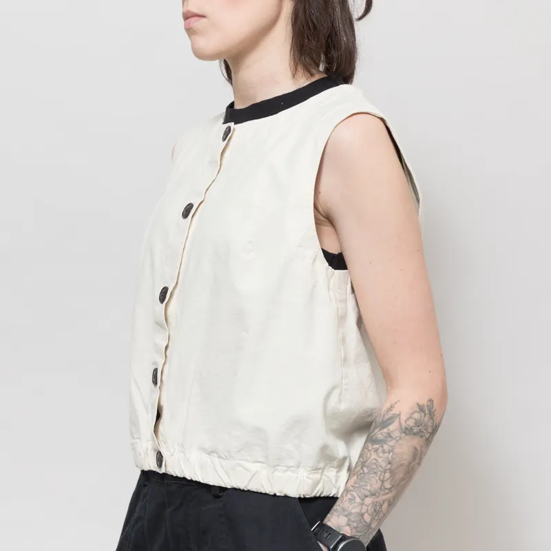 Girls of Dust Womens Veston Sleeveless Crop Top Wheat-1