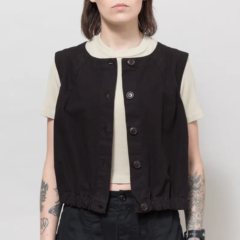 Girls of Dust Womens Veston Sleeveless Crop Top Black