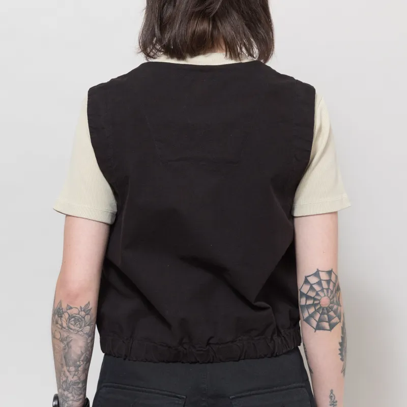 Girls of Dust Womens Veston Sleeveless Crop Top Black-2