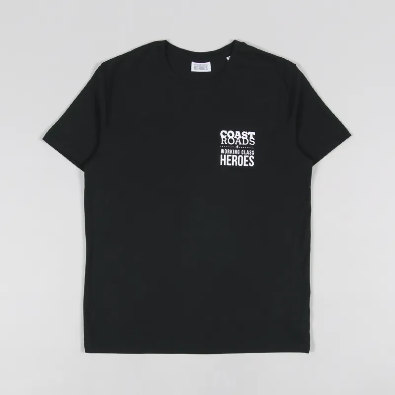 Working Class Heroes x Coast Roads T Shirt Black