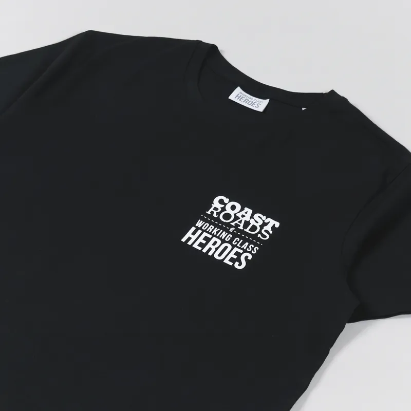 Working Class Heroes x Coast Roads T Shirt Black-1