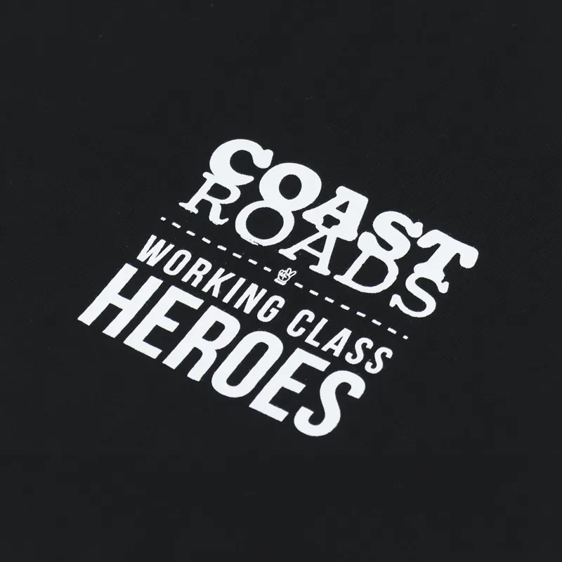 Working Class Heroes x Coast Roads T Shirt Black-2