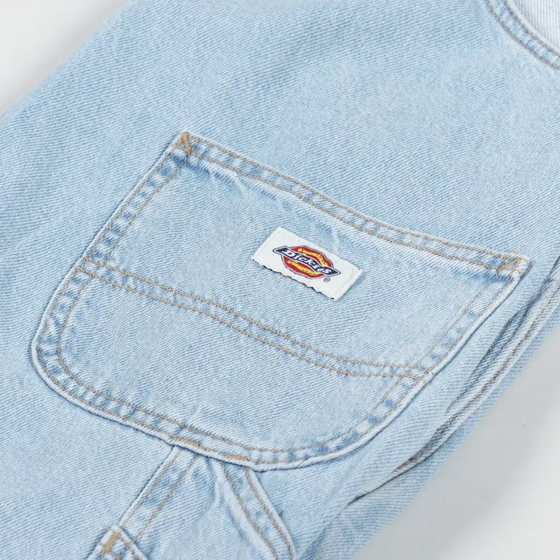 Dickies Womens Classic Denim Bib Vintage Blue-6