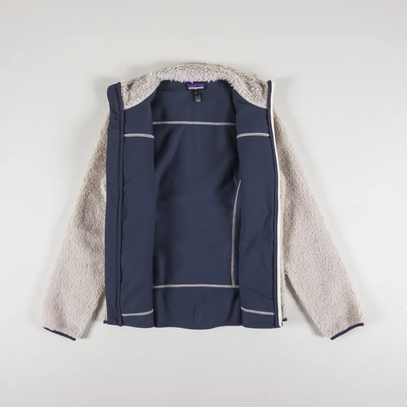 Patagonia Womens Classic Retro-X Fleece Jacket Natural Smolder Blue-3