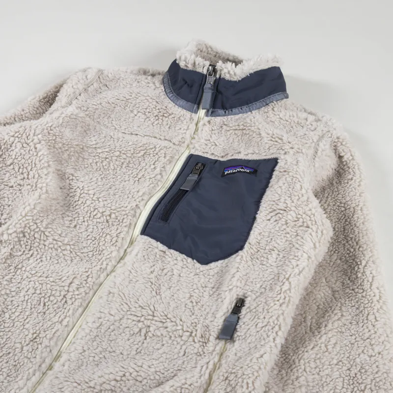 Patagonia Womens Classic Retro-X Fleece Jacket Natural Smolder Blue-5