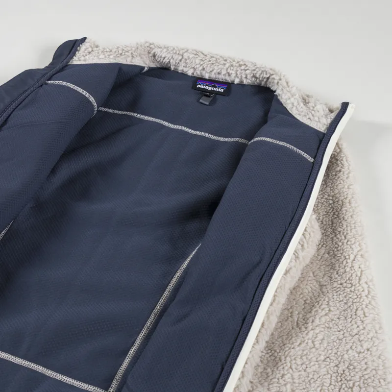 Patagonia Womens Classic Retro-X Fleece Jacket Natural Smolder Blue-6