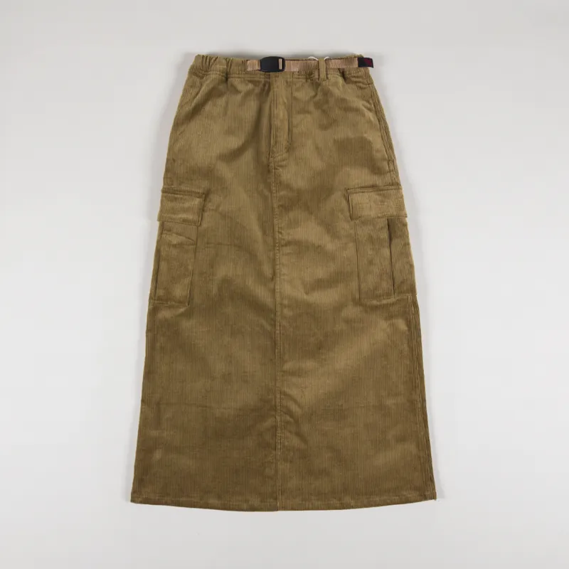 Gramicci Womens Corduroy Long Cargo Skirt Mocha Beige