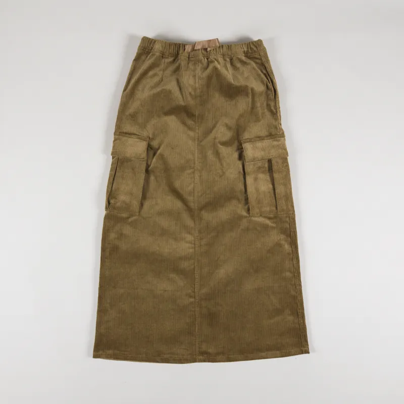 Gramicci Womens Corduroy Long Cargo Skirt Mocha Beige-1