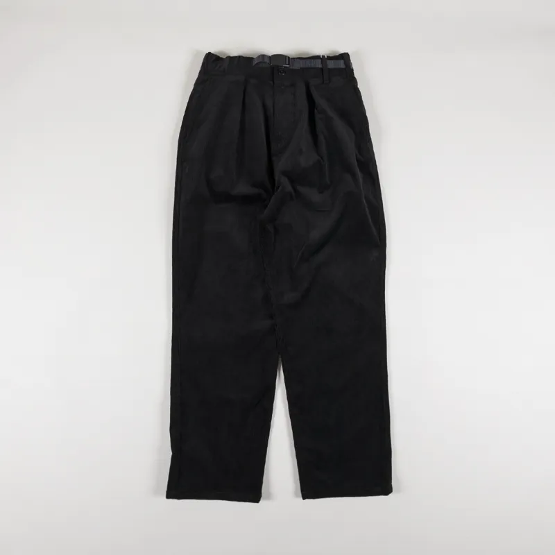 Gramicci Womens Corduroy Pleated Pant Black-1