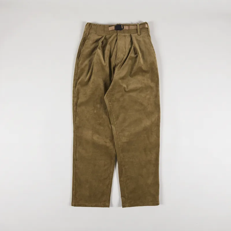 Gramicci Womens Corduroy Pleated Pant Mocha Beige-1