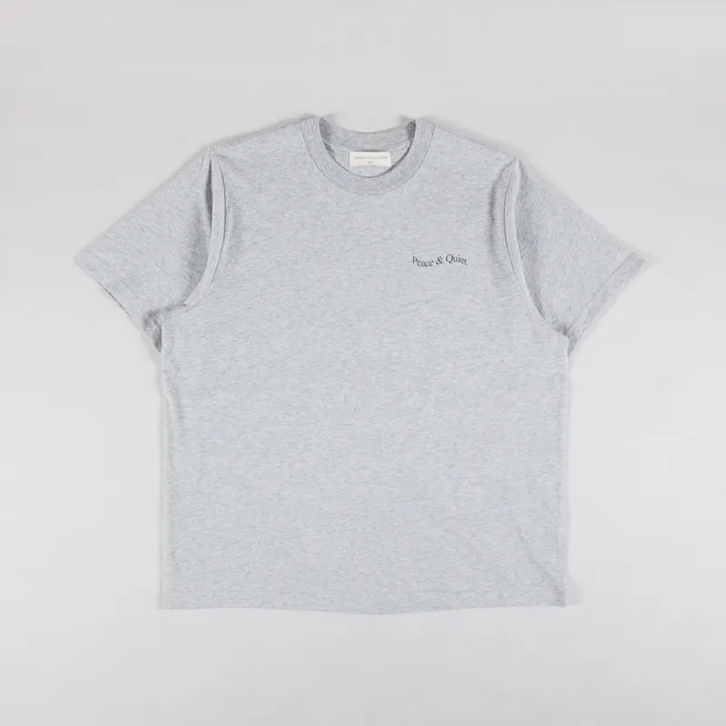 Museum Of Peace And Quiet Wordmark T Shirt Heather Grey-1