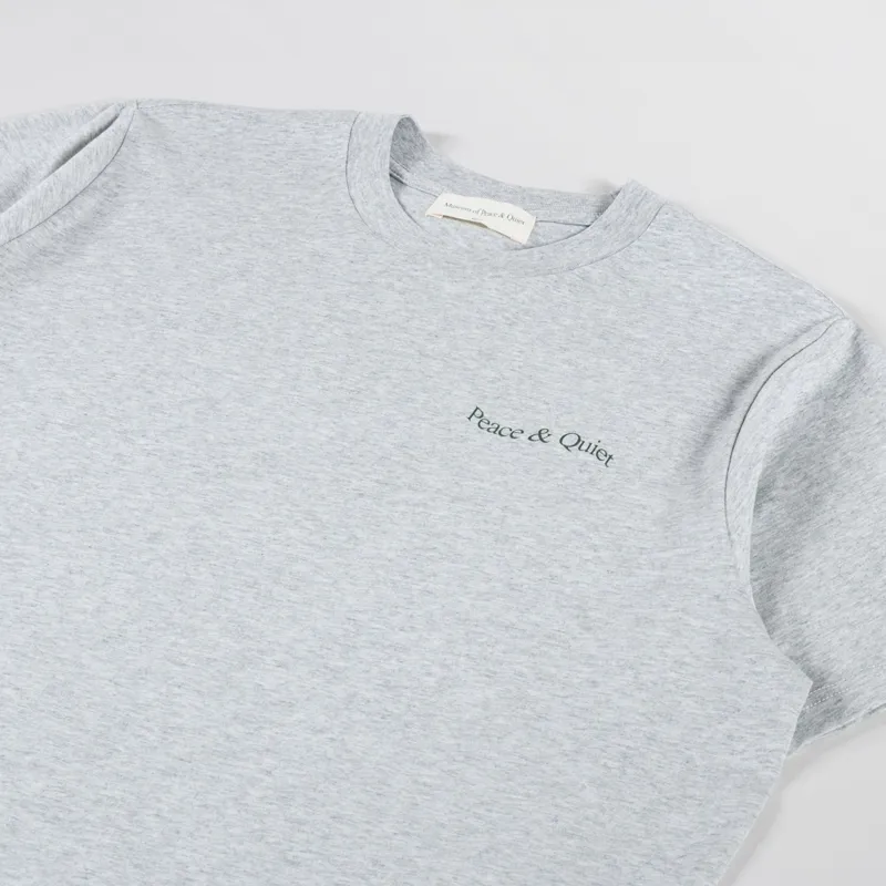Museum Of Peace And Quiet Wordmark T Shirt Heather Grey-3