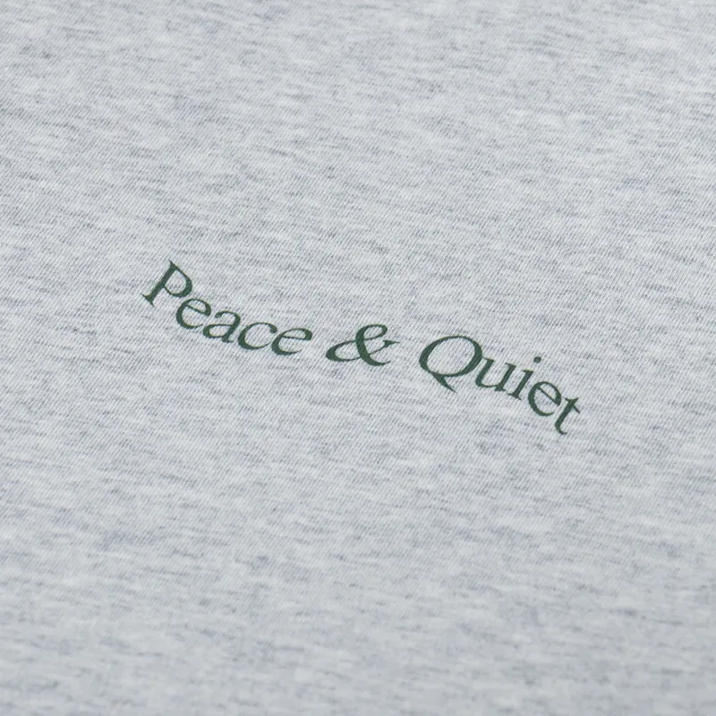 Museum Of Peace And Quiet Wordmark T Shirt Heather Grey-5
