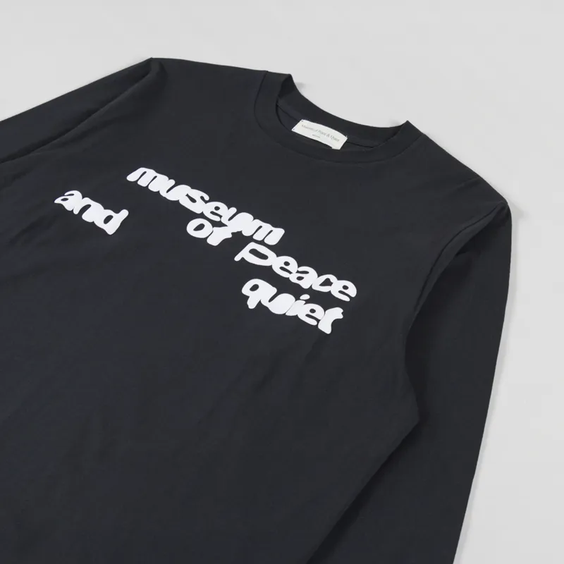 Museum Of Peace And Quiet Sponge Long Sleeve T Shirt Black-2