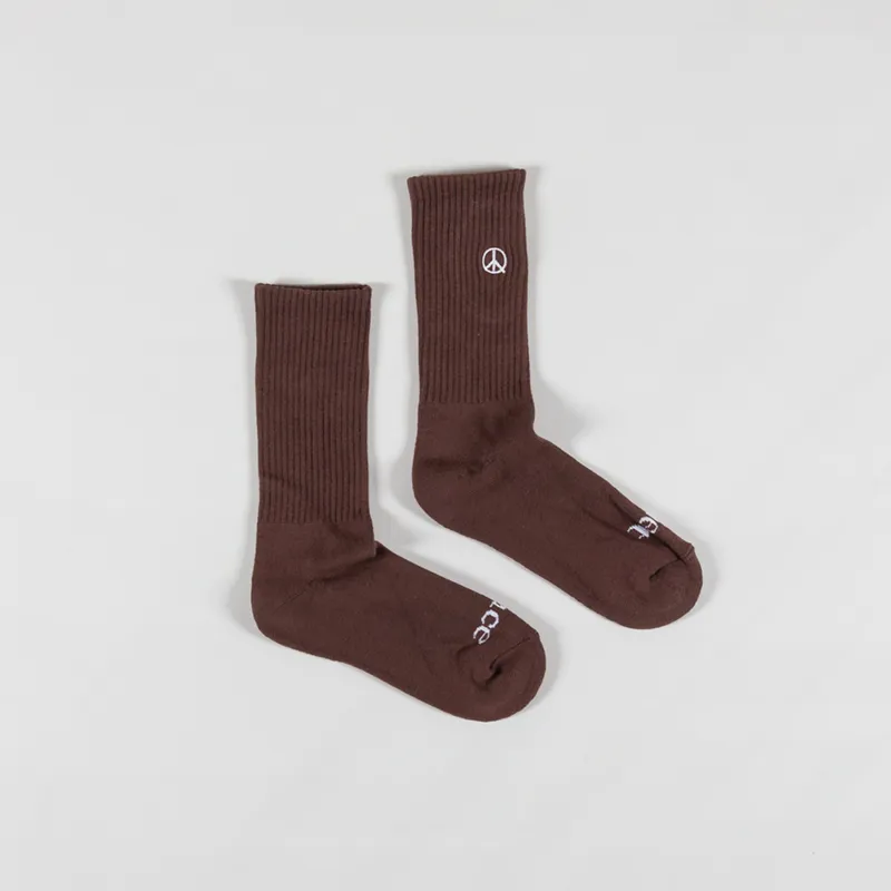 Museum Of Peace And Quiet Icon Socks Brown